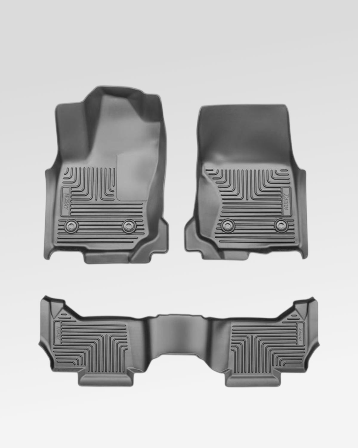 Husky Liners Weatherbeater First-Row and Second-Row Floor Mats in Black for 6th-Gen 4Runner i-Force (2025–Present) - Set of 3