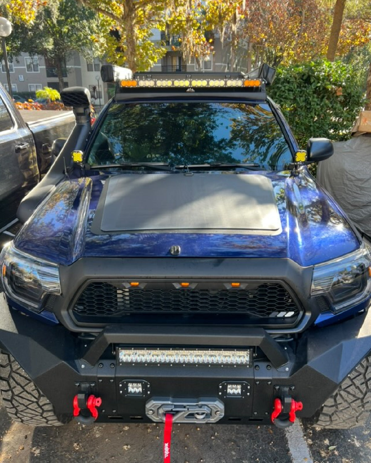 LensunSolar Flexible Hood Solar Panel (100-Watt) with Vinyl Decal for Toyota Tacoma (1995–2015)