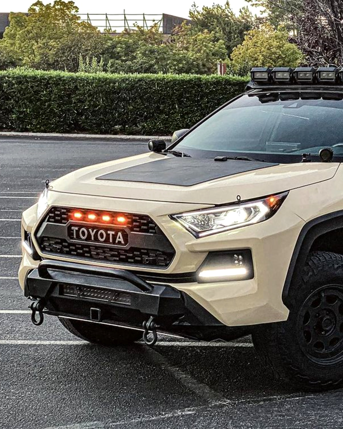 LensunSolar Flexible Hood Solar Panel (85-Watt) with MPPT Charge Controller & Vinyl Decal for 5th-Gen RAV4 (2019–2025)