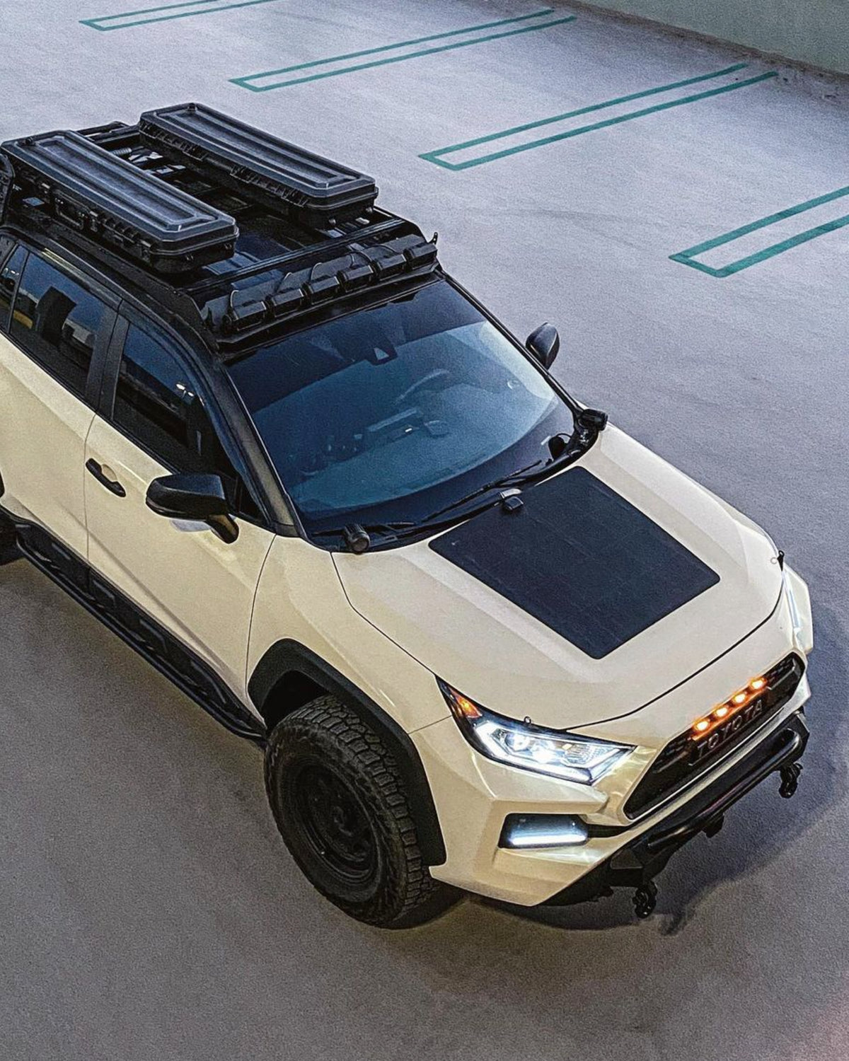 LensunSolar Flexible Hood Solar Panel (85-Watt) with MPPT Charge Controller for 5th-Gen RAV4 (2019–2025)