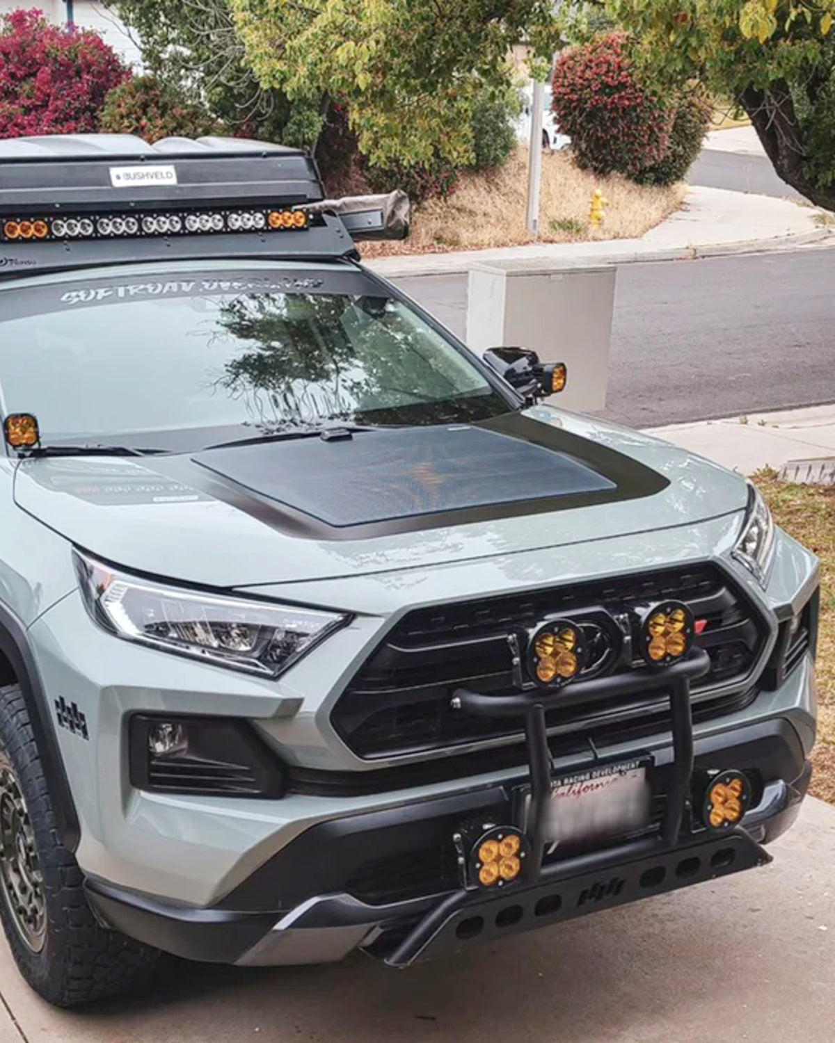 LensunSolar Flexible Hood Solar Panel (85-Watt) with Vinyl Decal for 5th-Gen RAV4 (2019–2025)