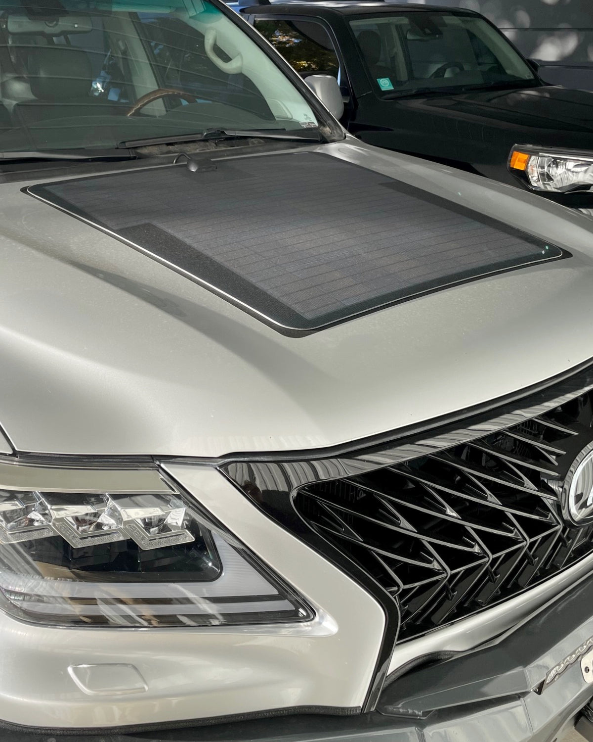 LensunSolar Flexible Hood Solar Panel (100-Watt) with MPPT Charge Controller & Vinyl Decal for LX 570 (2008–2021)