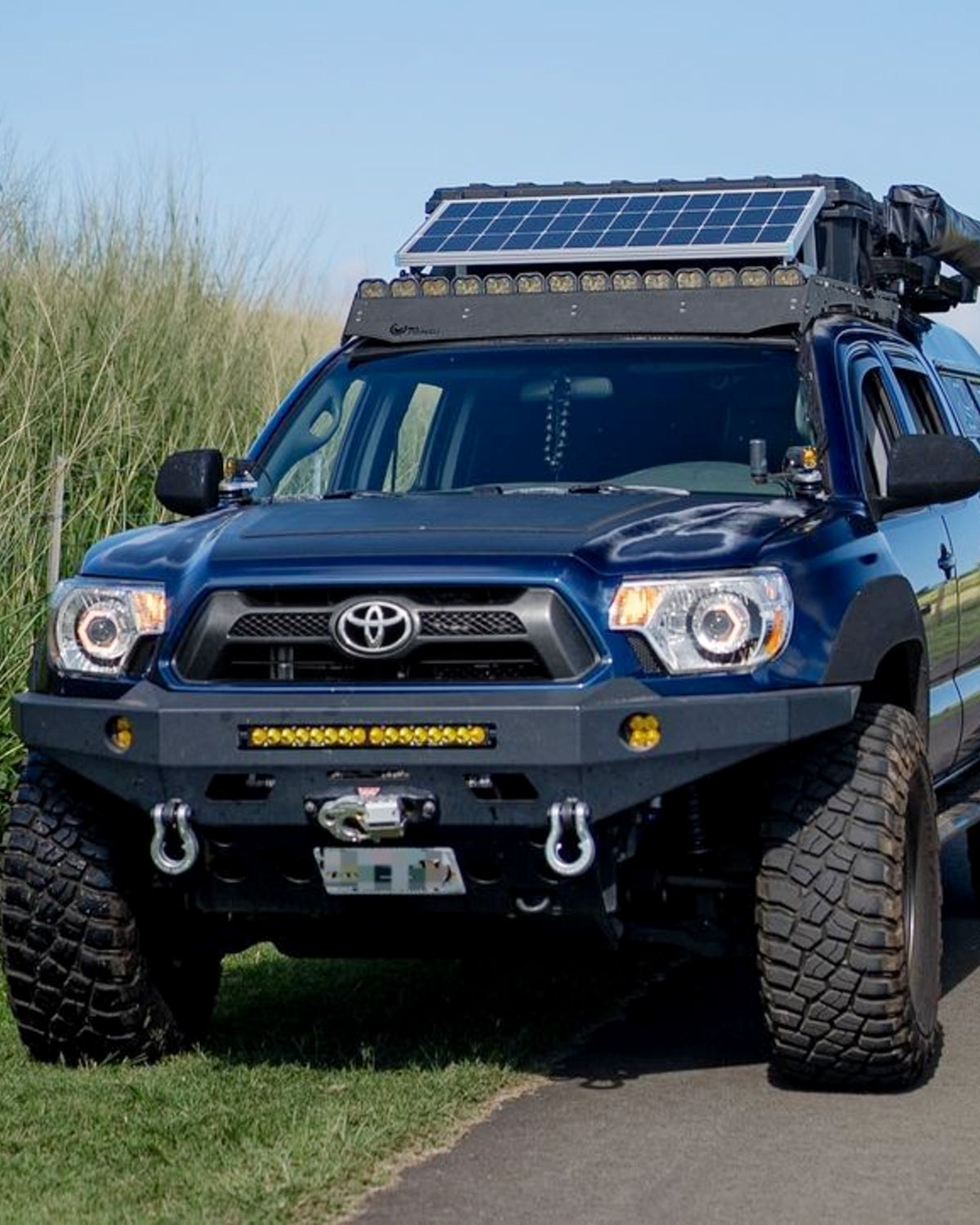 LensunSolar Flexible Hood Solar Panel (100-Watt) with MPPT Charge Controller & Vinyl Decal for Toyota Tacoma (1995–2015)
