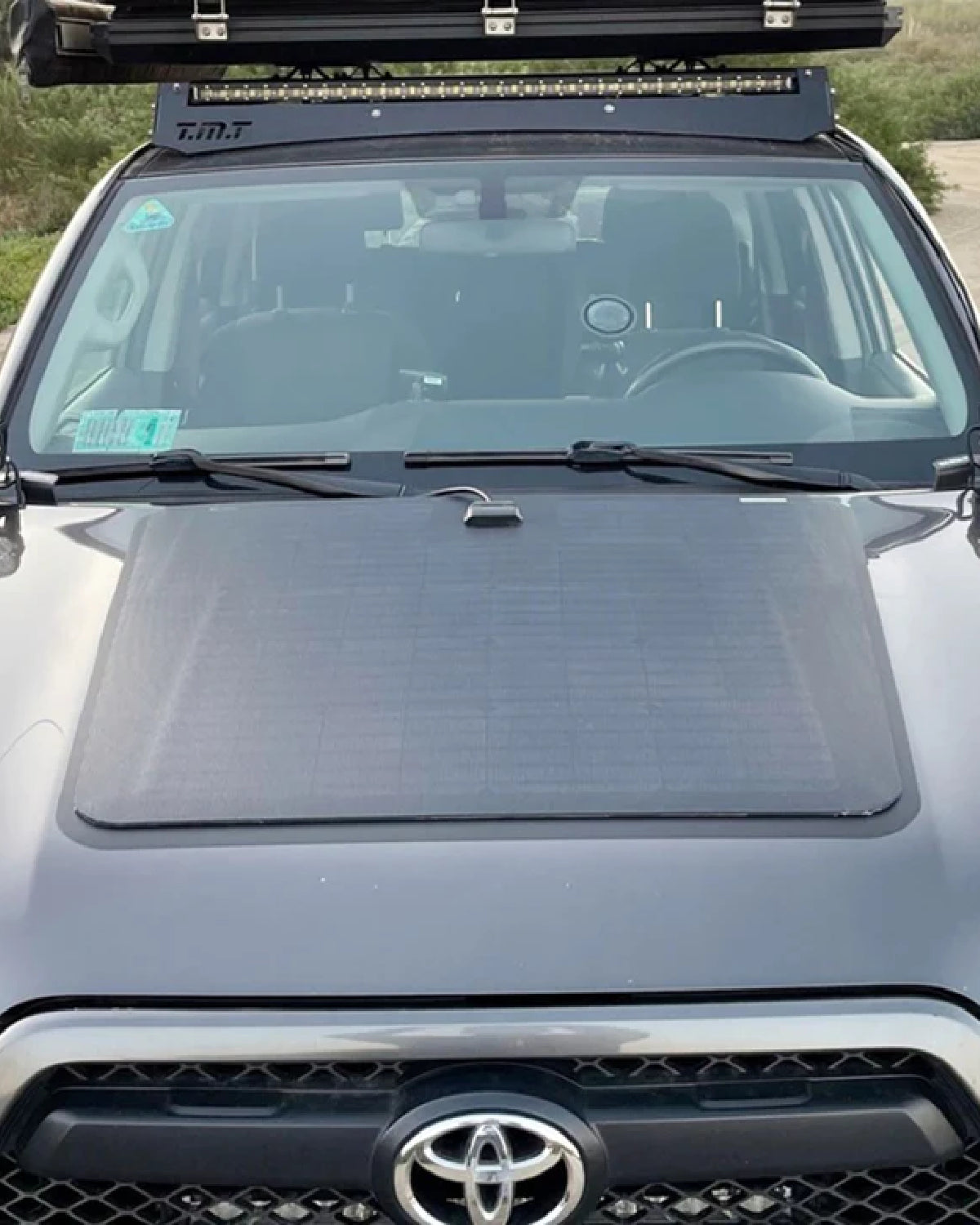 LensunSolar Flexible Hood Solar Panel (100-Watt) with MPPT Charge Controller & Vinyl Decal for Toyota 4Runner (2003–2024)