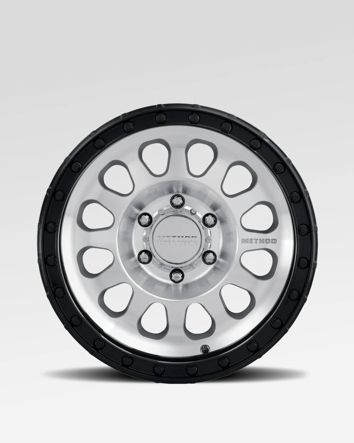 Method Race Wheels 315 18 x 9 in Wheel in Machined Finish with Gloss Black Lip with -12 mm Offset and 6 x 139.7 mm Bolt Pattern