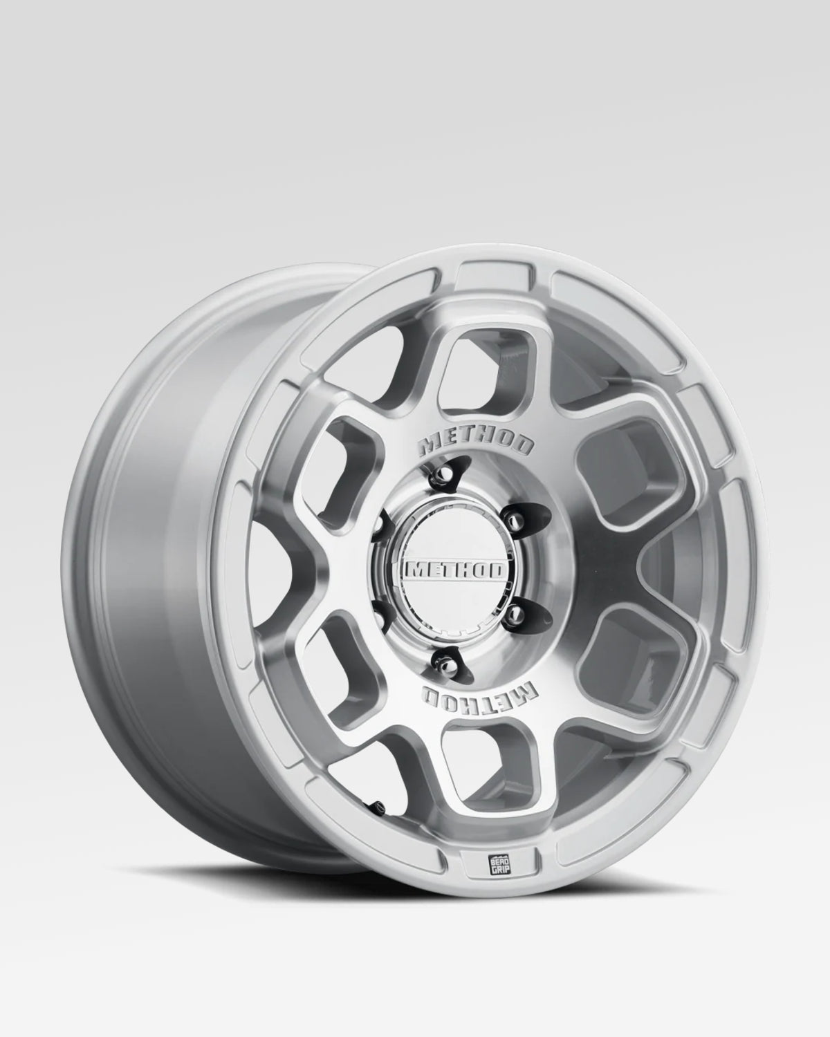 Method Race Wheels 710-HD Bead Grip 17 x 8.5 in Bead-Retention Wheel in Machined Finish with 0 mm Offset and 6 x 139.7 mm Bolt Pattern
