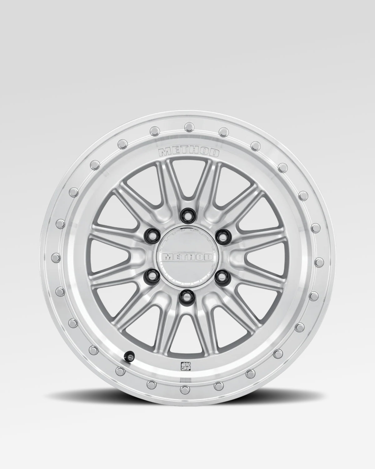 Method Race Wheels 711-HD Bead Grip 18 x 9 in Bead-Retention Wheel in Machined Finish with 0 mm Offset and 6 x 139.7 mm Bolt Pattern