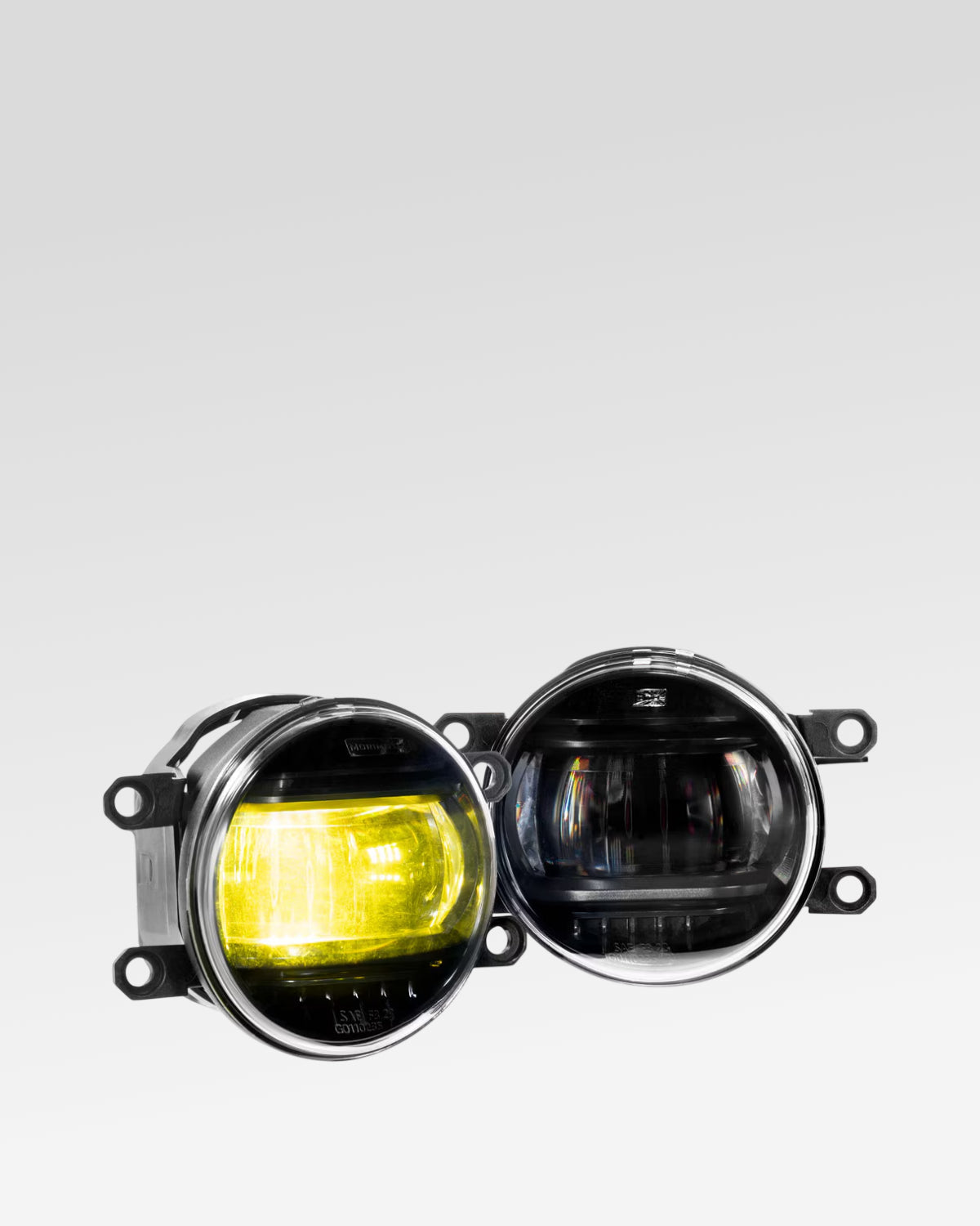 Morimoto XB Evo+ Type T Switchback LED Fog Lights with SAE Fog Beam Pattern, White/Yellow Output, and Clear Lens for 5th-Gen 4Runner (2010–2024) - Pair