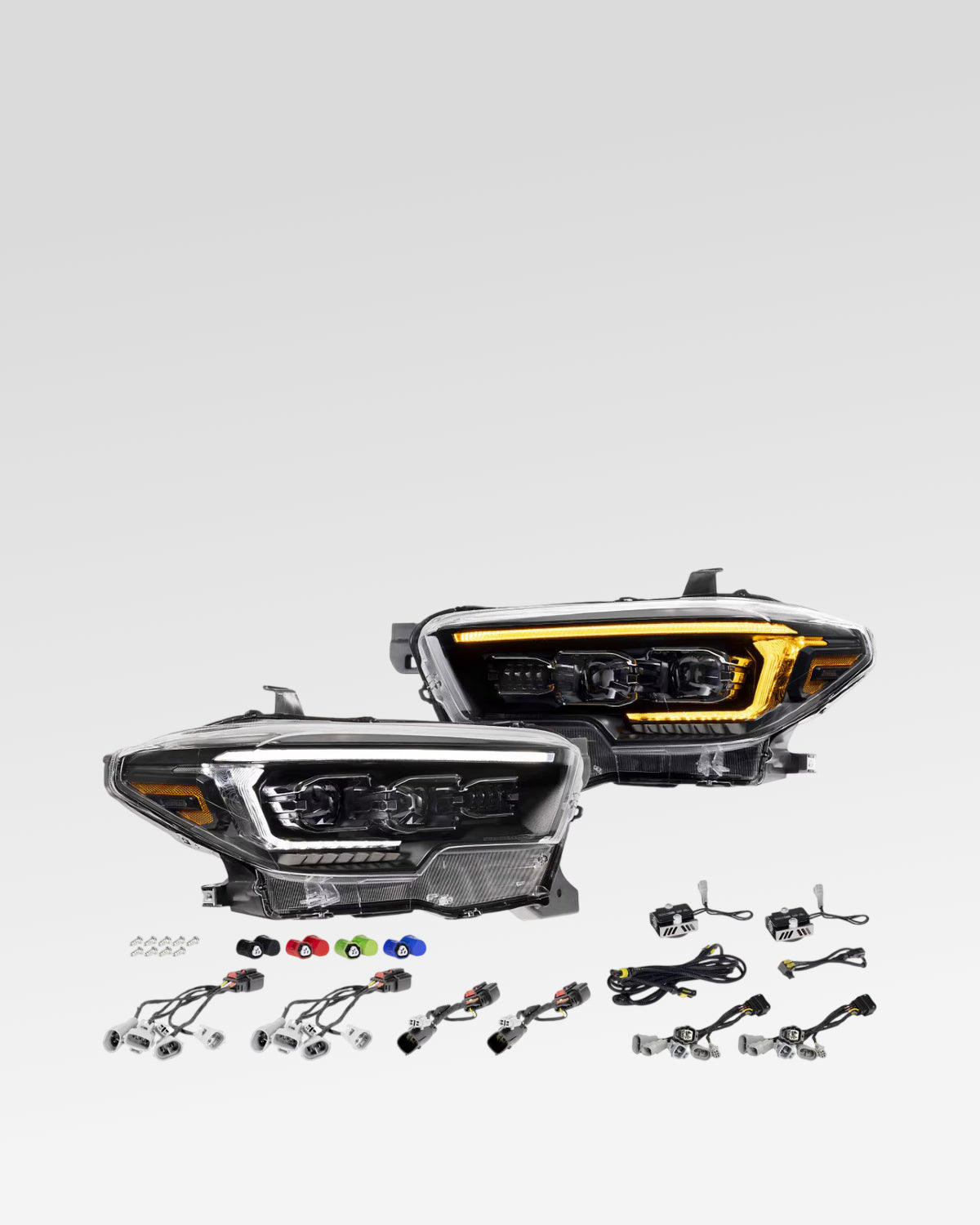 Morimoto XB Evo Sequential LED Projector Headlights with White/Amber DRL for 3rd-Gen Tacoma (2016–2023) - Pair