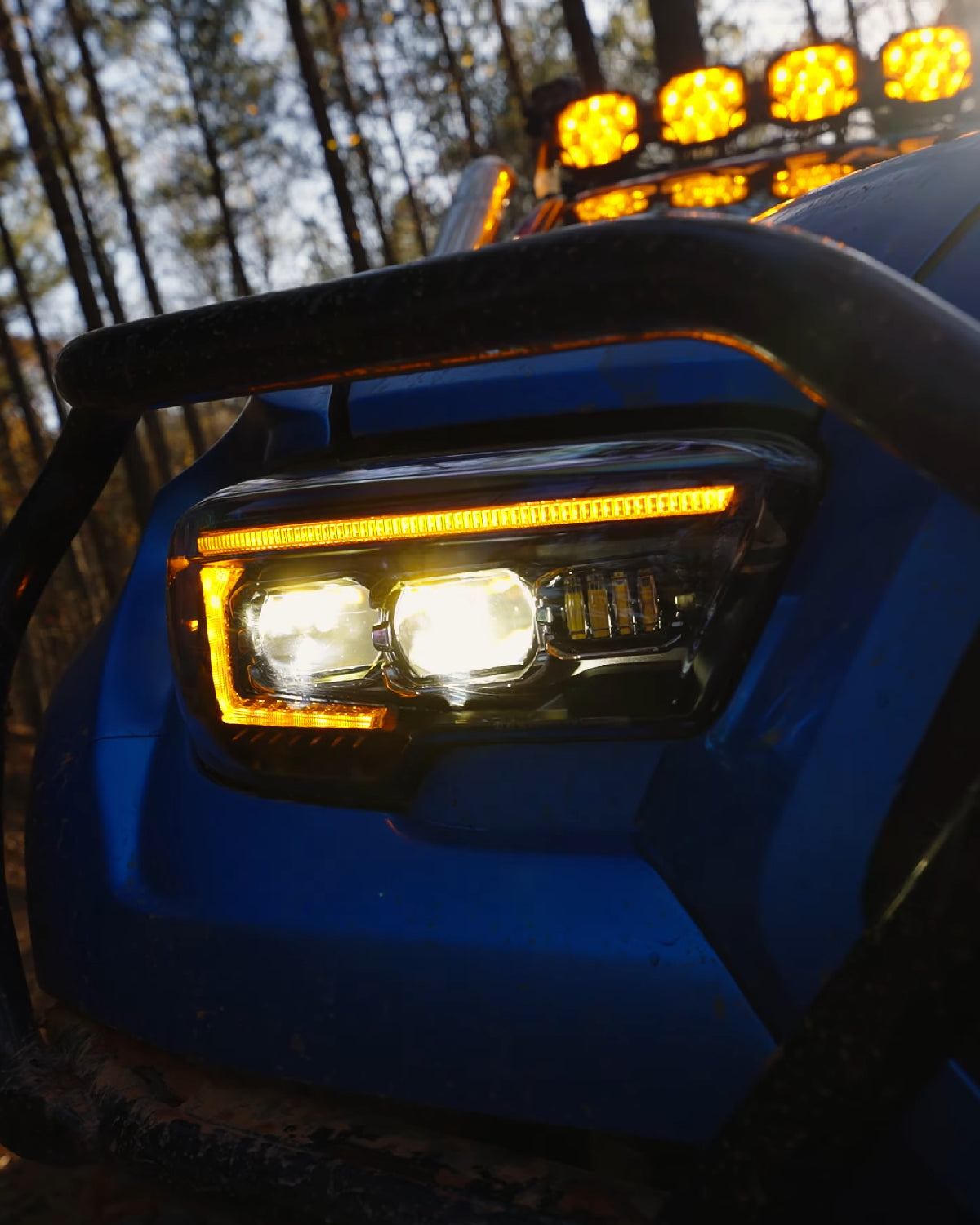 Morimoto XB Evo Sequential LED Projector Headlights with White/Amber DRL for 3rd-Gen Tacoma (2016–2023) - Pair
