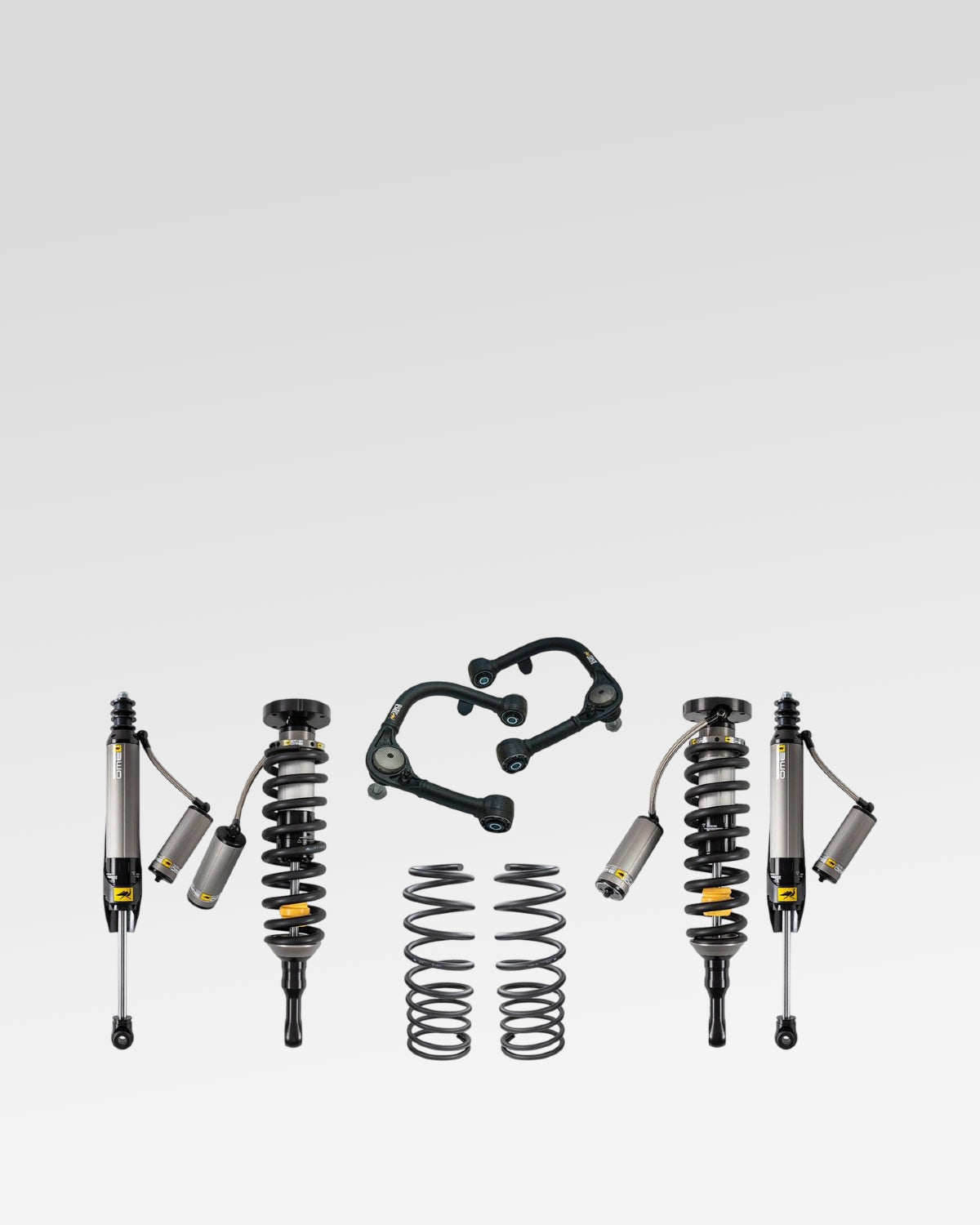Old Man Emu BP-51 Suspension Kit with 3 in Front Lift, 2 in Rear Lift, 0–330 lb Front Load Rating, 0 lb Rear Load Rating, and Front Upper Control Arms for 4th-Gen Tacoma (2024–Present)