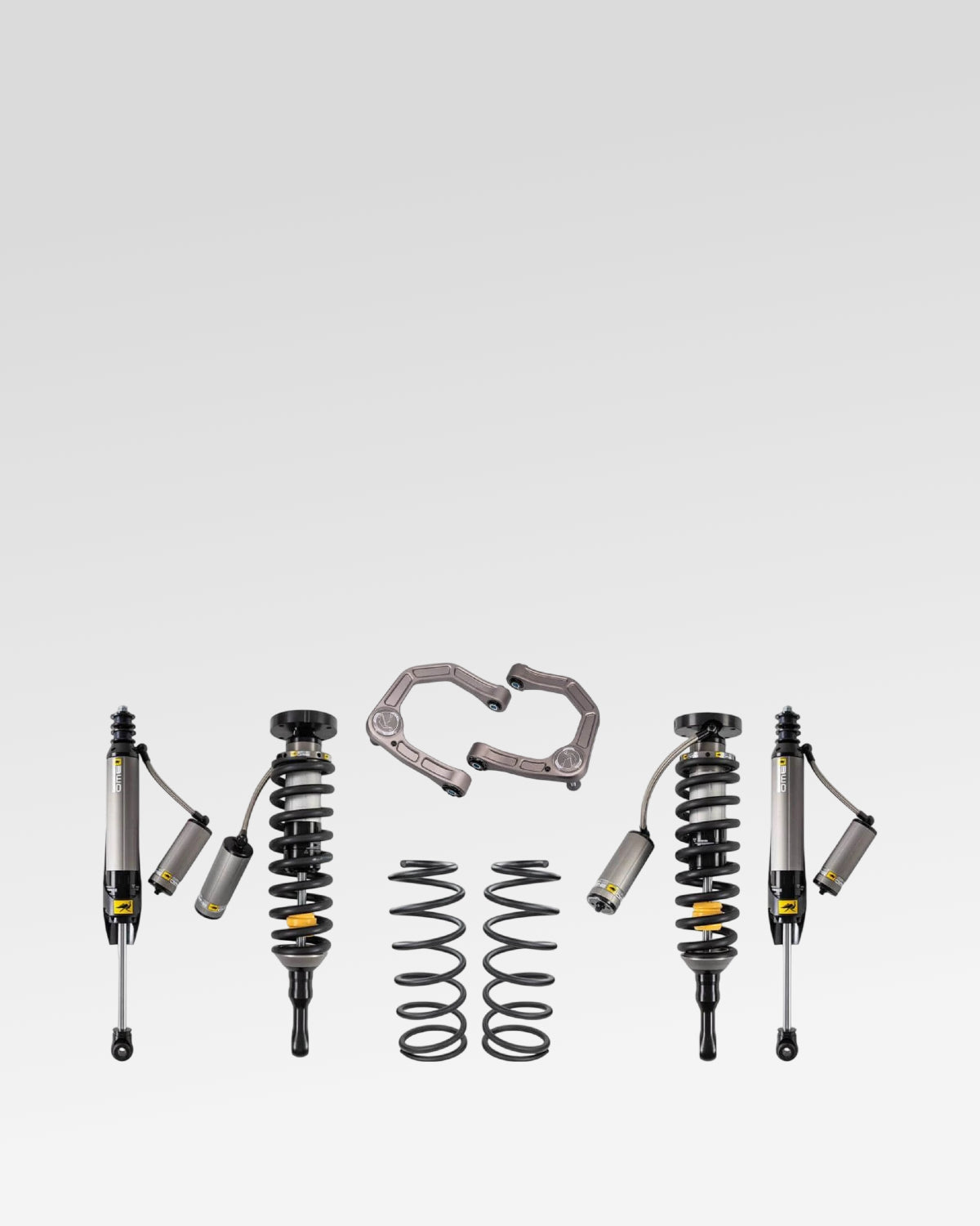 Old Man Emu BP-51 Suspension Kit with 3 in Front Lift, 2 in Rear Lift, 0–330 lb Front Load Rating, 0 lb Rear Load Rating, and Billet Front Upper Control Arms for 4th-Gen Tacoma (2024–Present)