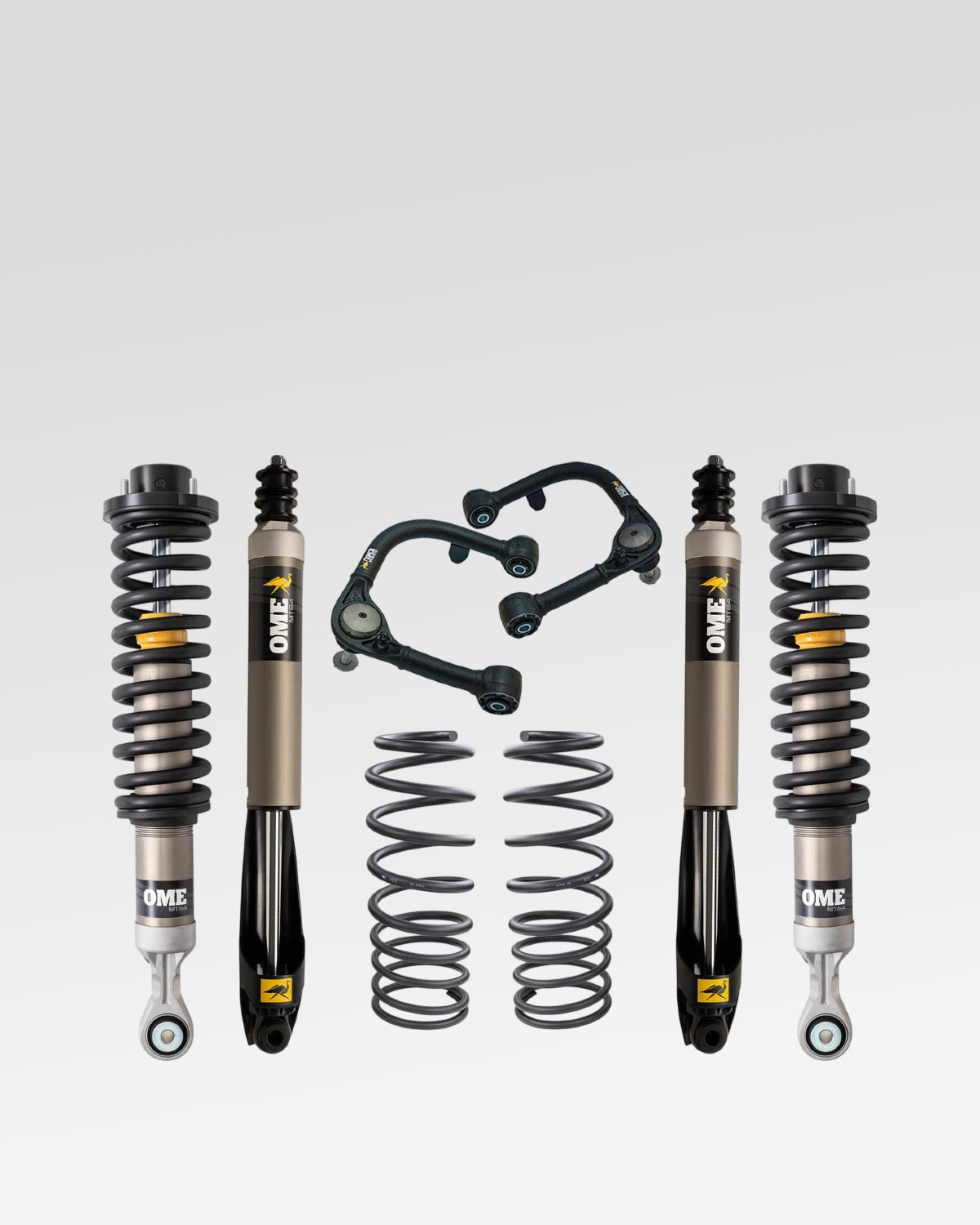 Old Man Emu MT64 Suspension Kit with 1.75–3 in Front Lift, 2 in Rear Lift, 0 lb Front Load Rating, 0 lb Rear Load Rating, and Front Upper Control Arms for 4th-Gen Tacoma (2024–Present)
