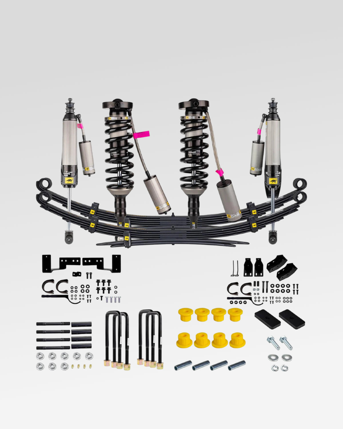 Old Man Emu BP-51 Suspension Kit with 2 in Front Lift, 2 in Rear Lift, 0–330 lb Front Load Rating, and 660 lb Rear Load Rating for Toyota Tacoma (2005–2023)