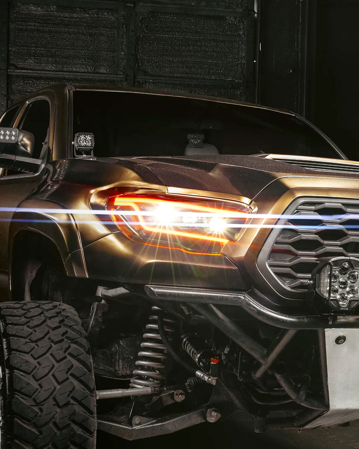 Oracle Lighting Lensless Sequential LED Projector Headlights with Amber DRL for 3rd-Gen Tacoma (2016–2023) - Pair