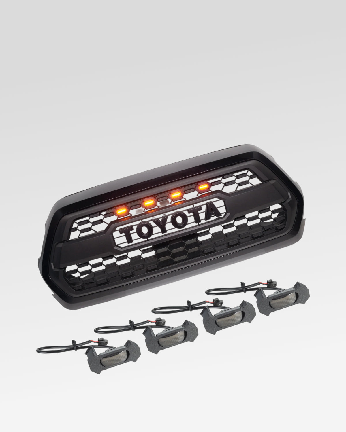 Oracle Lighting TRD Pro Grille LED Marker Lights with Amber Output and Smoke Black Lens for 3rd-Gen Tacoma (2016–2023) - Set of 4