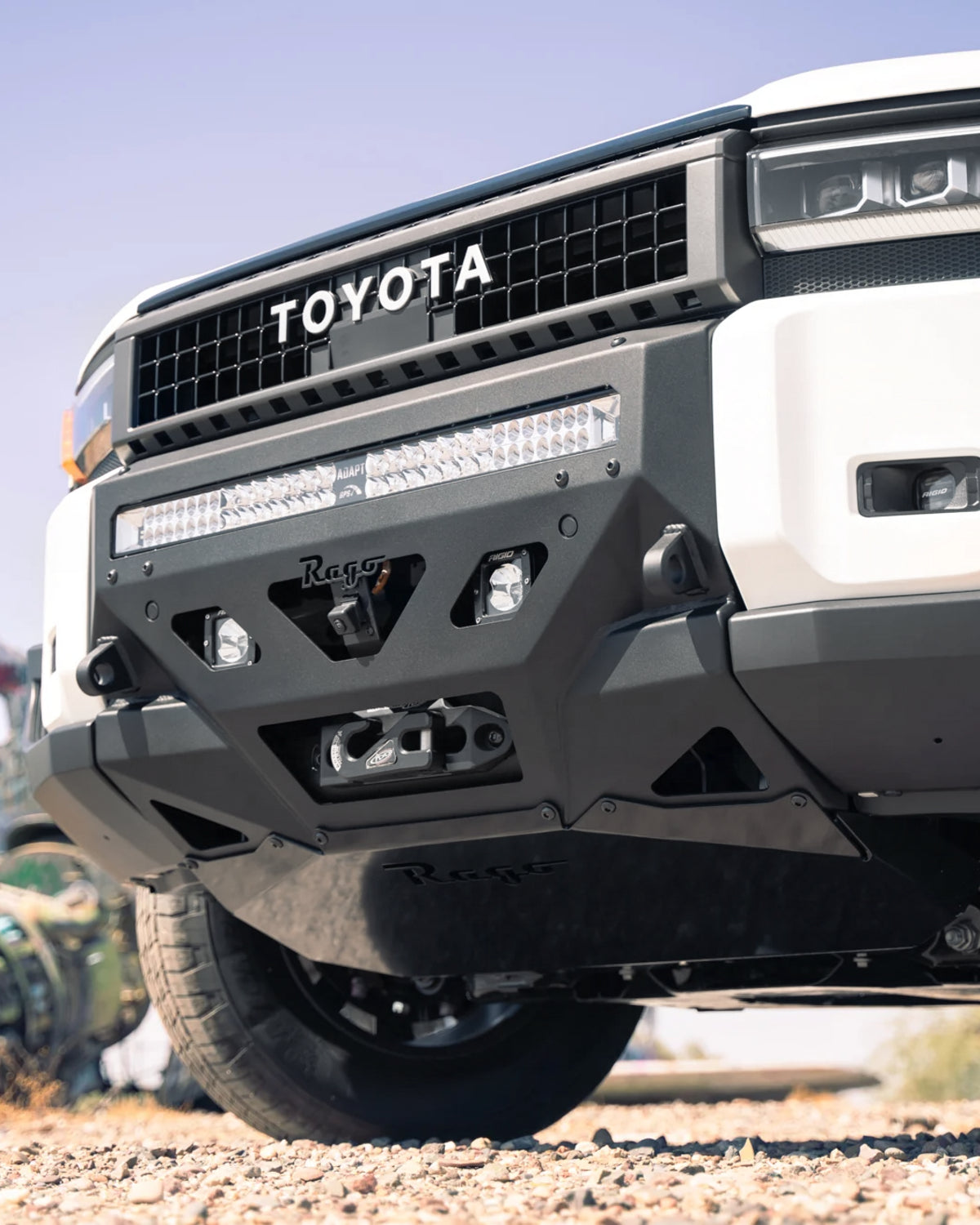 Rago Fabrication 3/16 in Aluminum Low-Profile Front Bumper Skid Plate for Land Cruiser 250 Series (2024–Present)