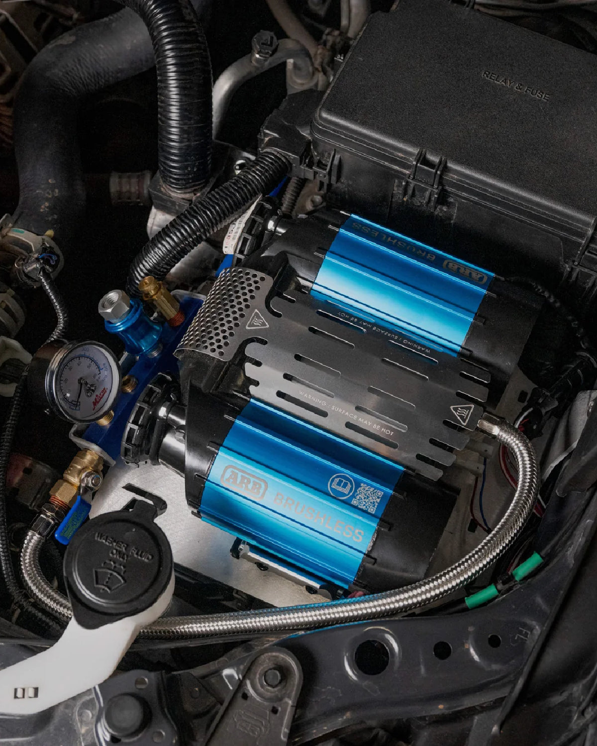 Rago Fabrication Engine Bay Air Compressor Mounting Bracket for 6th-Gen 4Runner (2025–Present)