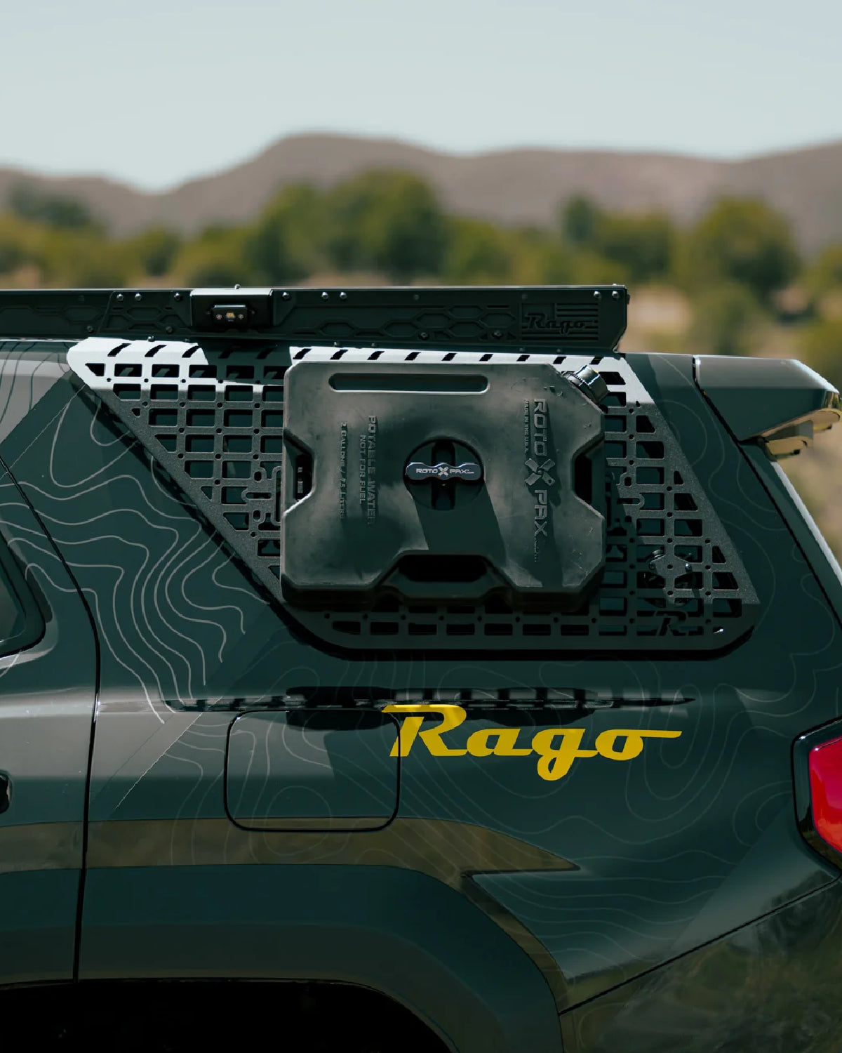 Rago Fabrication Driver's Side Rear Window Exterior MOLLE Panel for 6th-Gen 4Runner (2025–Present)