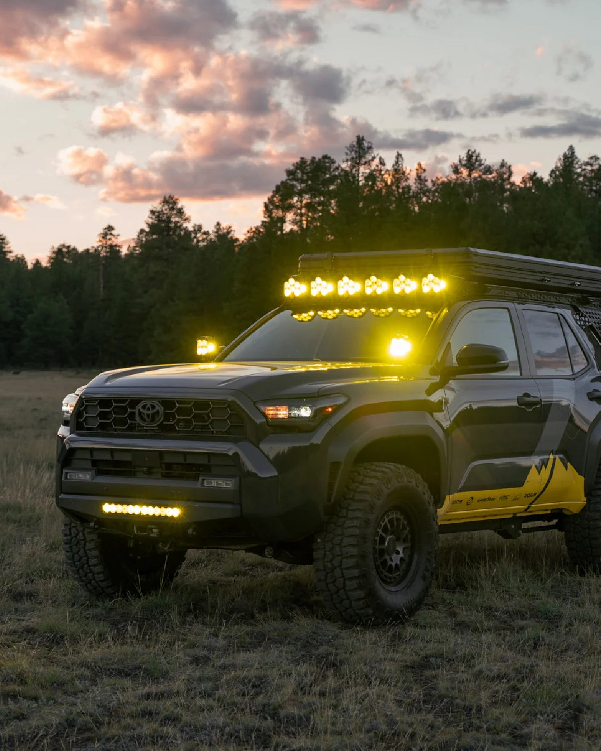 Rago Fabrication Roof Rack Baja Designs LP6 Light Pod Light Bar Mounting Bracket for 6th-Gen 4Runner (2025–Present)