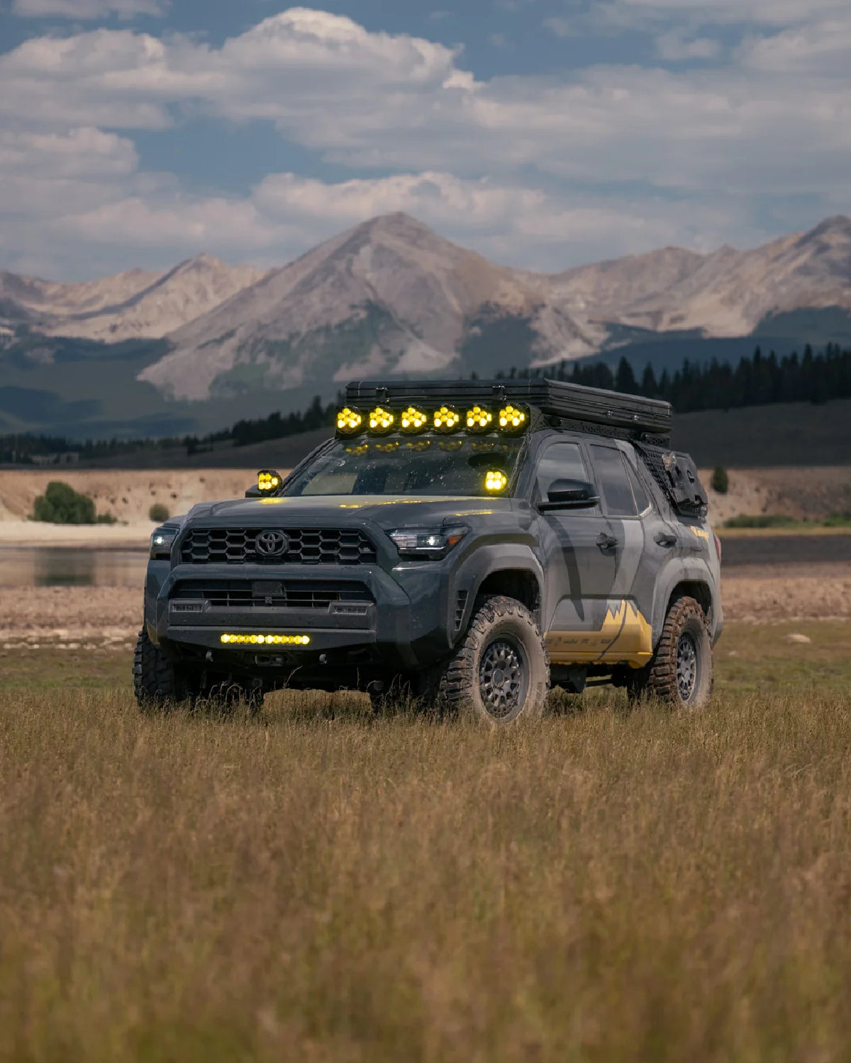 Rago Fabrication Roof Rack Baja Designs LP6 Light Pod Light Bar Mounting Bracket for 6th-Gen 4Runner (2025–Present)