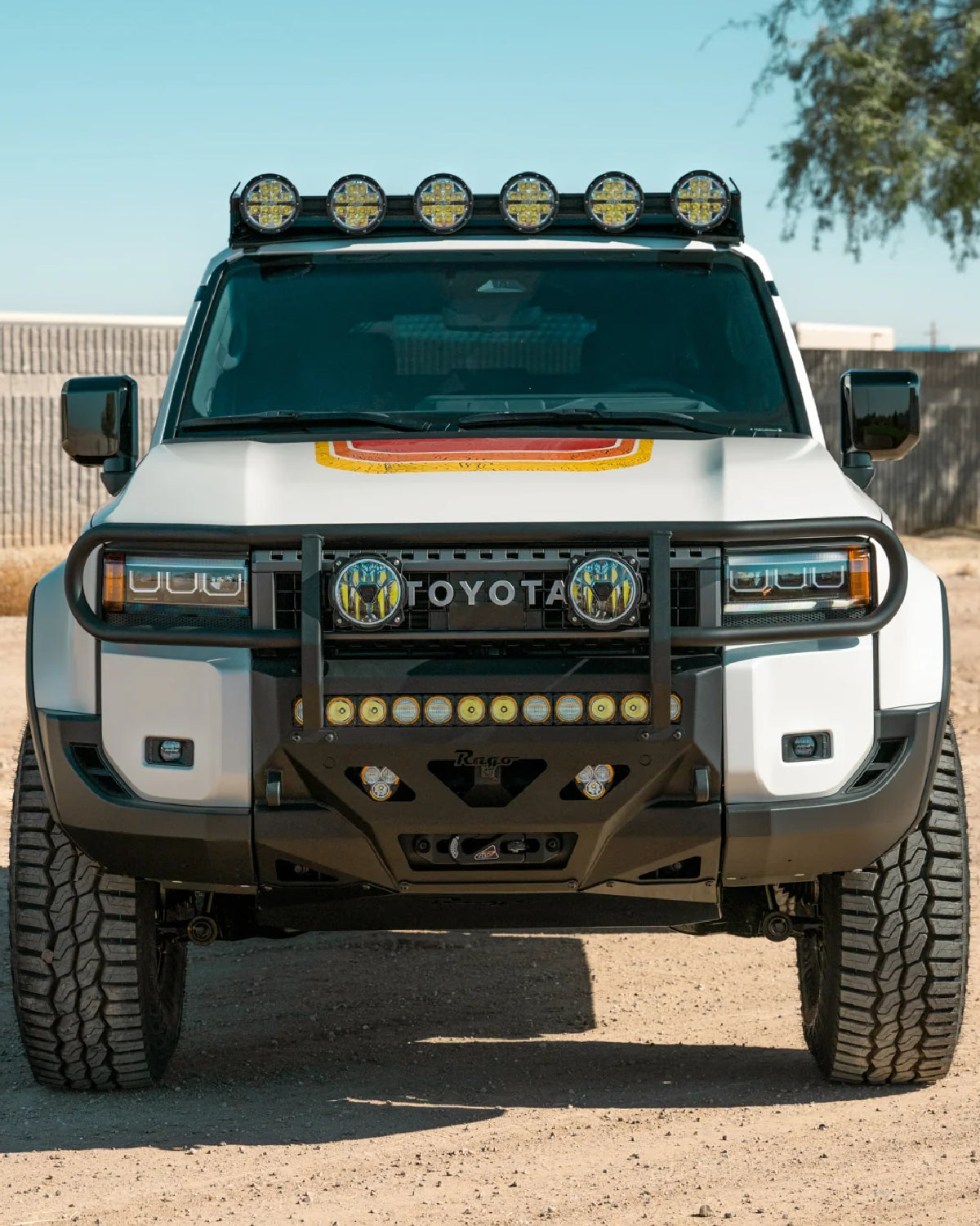 Rago Fabrication Roof Rack Rigid Industries Light Pod Bar Mounting Bracket for Land Cruiser 250 Series (2024–Present)