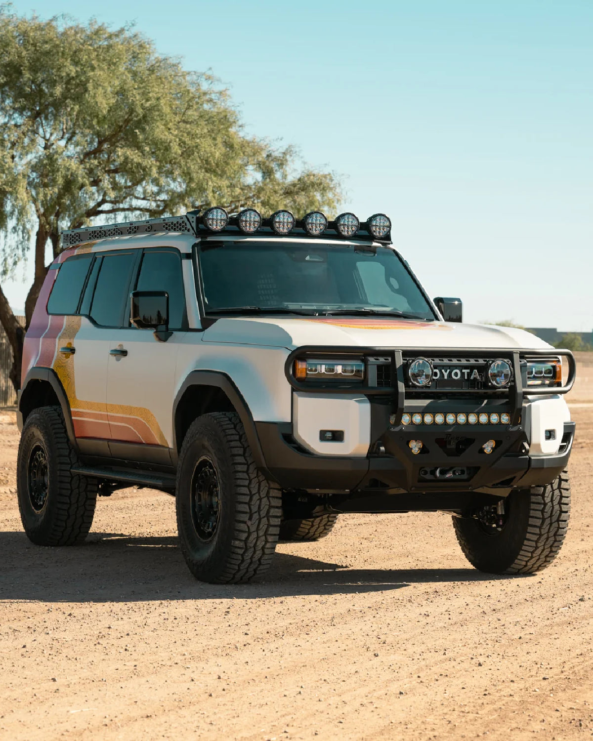 Rago Fabrication Roof Rack Rigid Industries Light Pod Bar Mounting Bracket for Land Cruiser 250 Series (2024–Present)