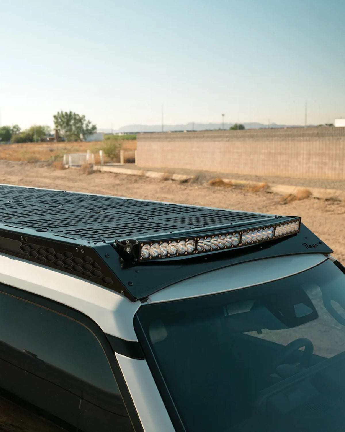 Rago Fabrication Roof Rack with 40 in Light Bar Cutout Front Fairing for Land Cruiser 250 Series (2024–Present)
