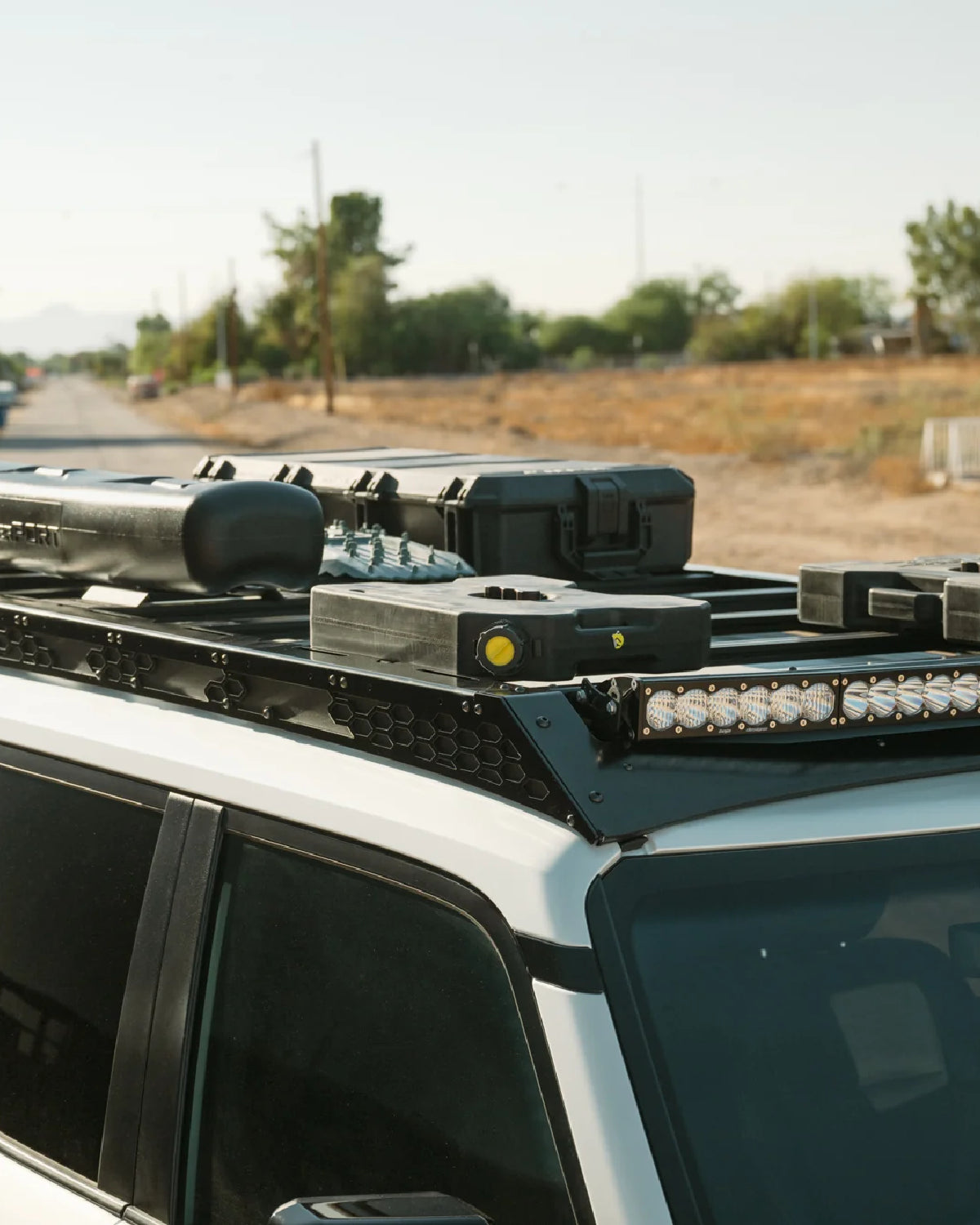 Rago Fabrication Roof Rack with 40 in Light Bar Cutout Front Fairing for Land Cruiser 250 Series (2024–Present)