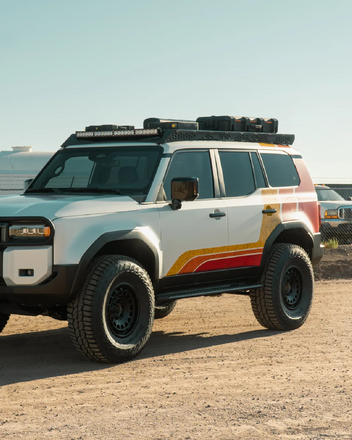 Rago Fabrication Roof Rack with 40 in Light Bar Cutout Front Fairing for Land Cruiser 250 Series (2024–Present)