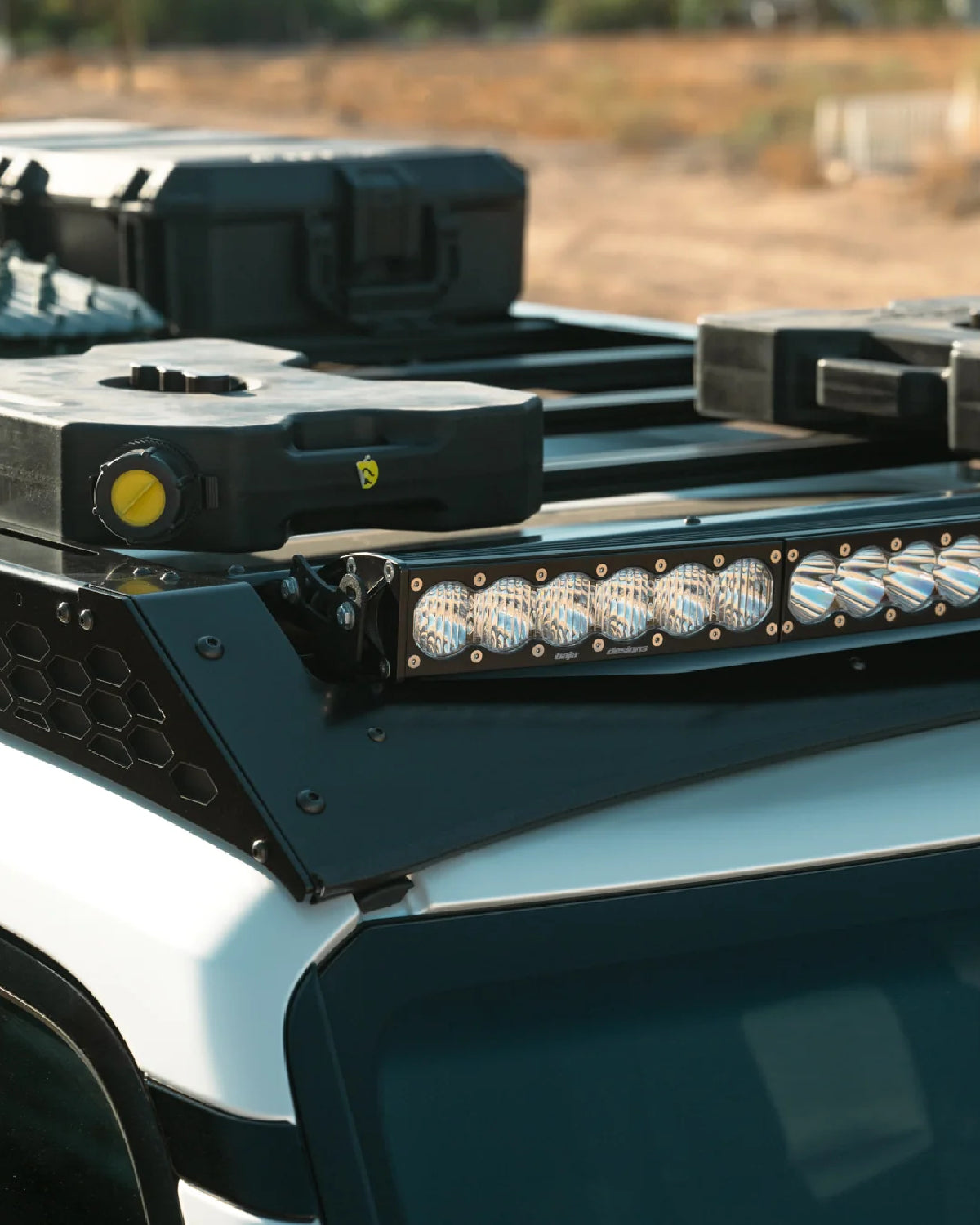 Rago Fabrication Roof Rack with 40 in Light Bar Cutout Front Fairing for Land Cruiser 250 Series (2024–Present)