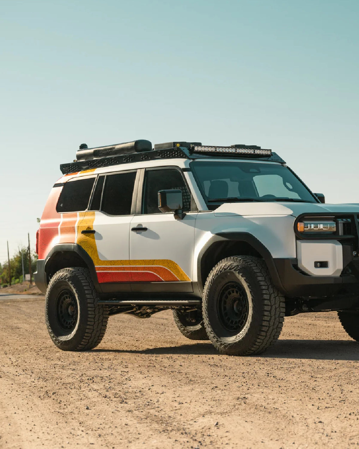 Rago Fabrication Roof Rack with 40 in Light Bar Cutout Front Fairing for Land Cruiser 250 Series (2024–Present)