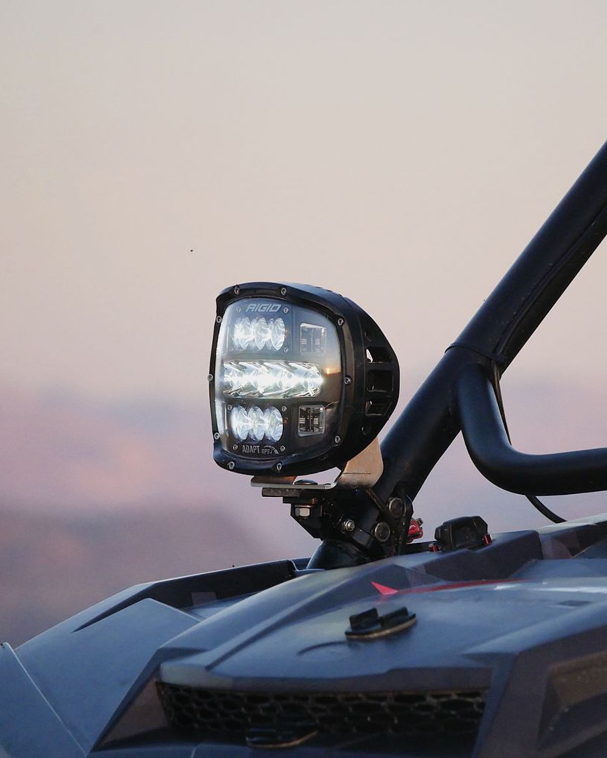 Rigid Industries Adapt XP LED Light Pod with Multi-Pattern Beam Pattern, Clear Lens, and Light Cover in Yellow