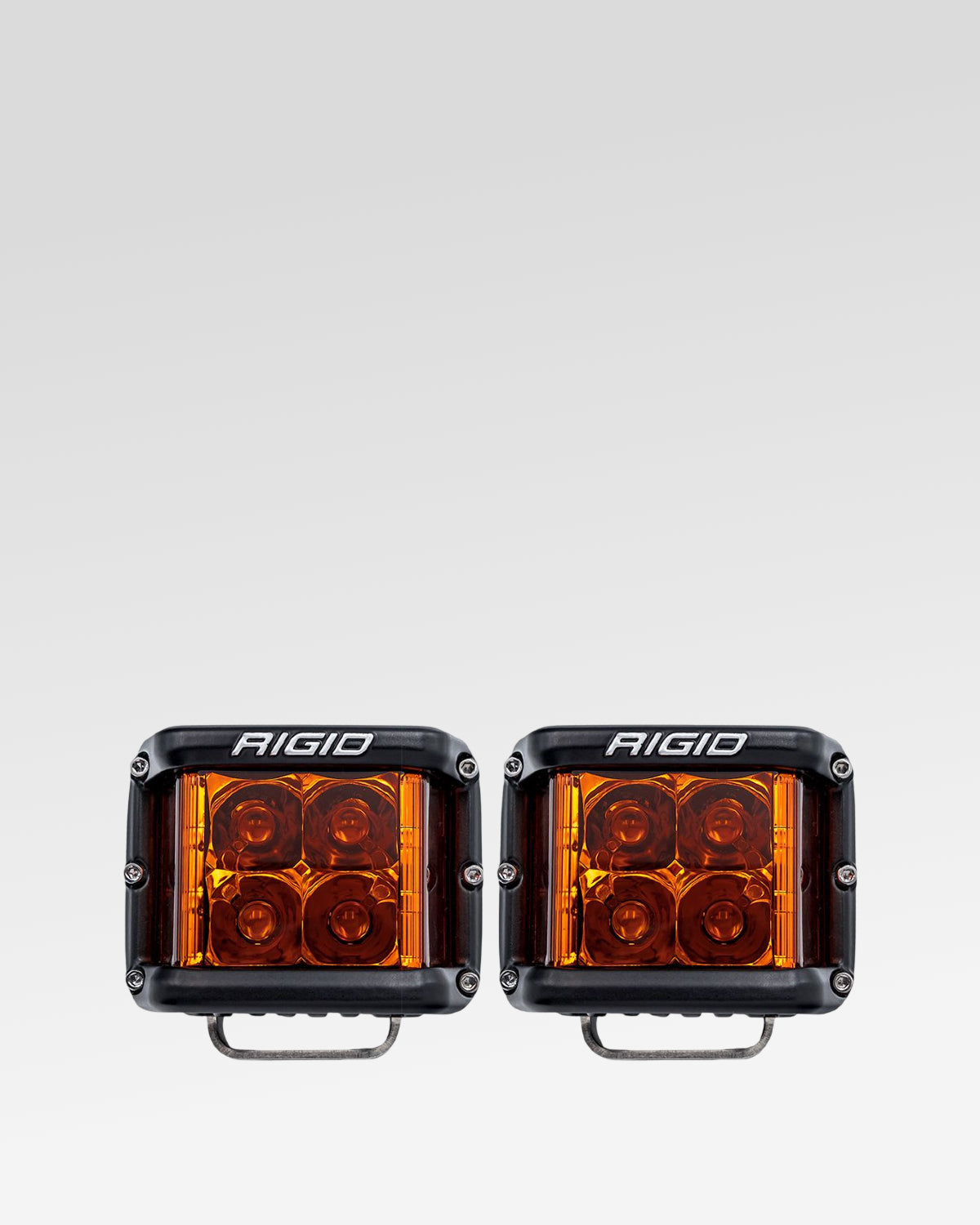 Rigid Industries D-Series D-SS LED Light Pods with Spot Beam Pattern and Amber Lens - Pair