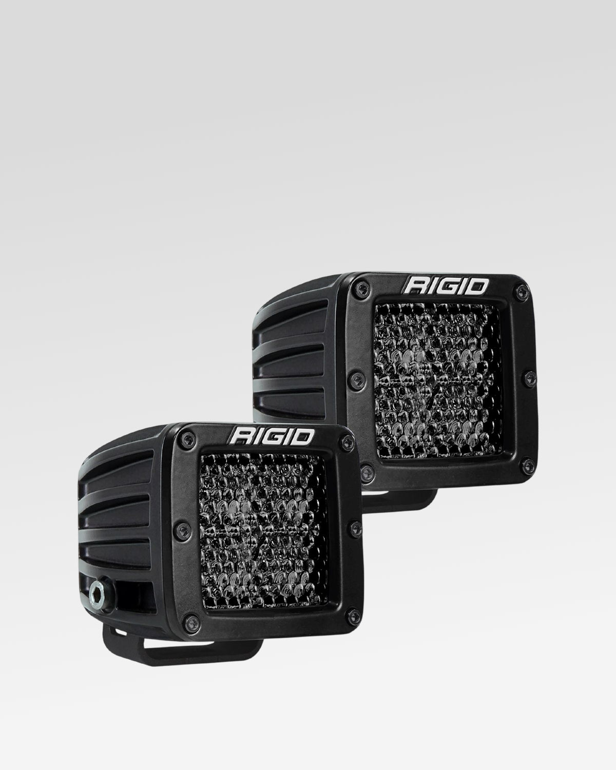 Rigid Industries D-Series Midnight LED Light Pods with Spot-Diffused Combo Beam Pattern and Clear Lens - Pair