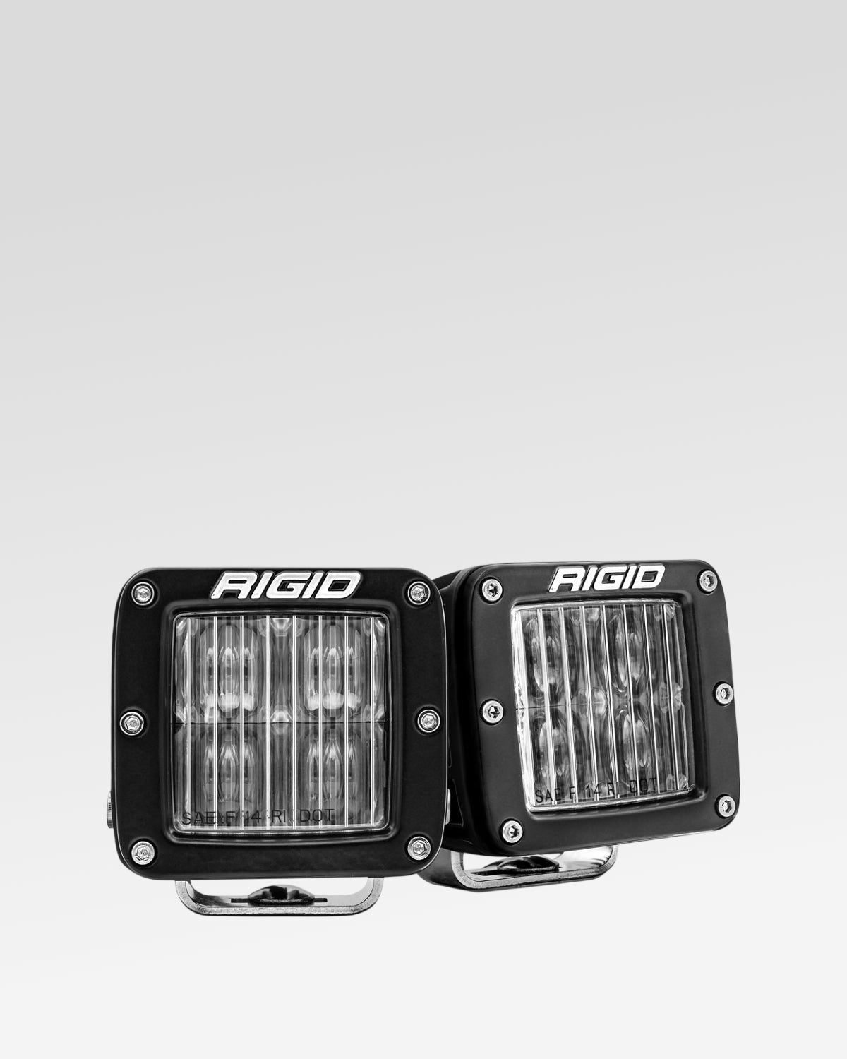 Rigid Industries D-Series Pro SAE LED Light Pods with Clear SAE Fog Lens - Pair