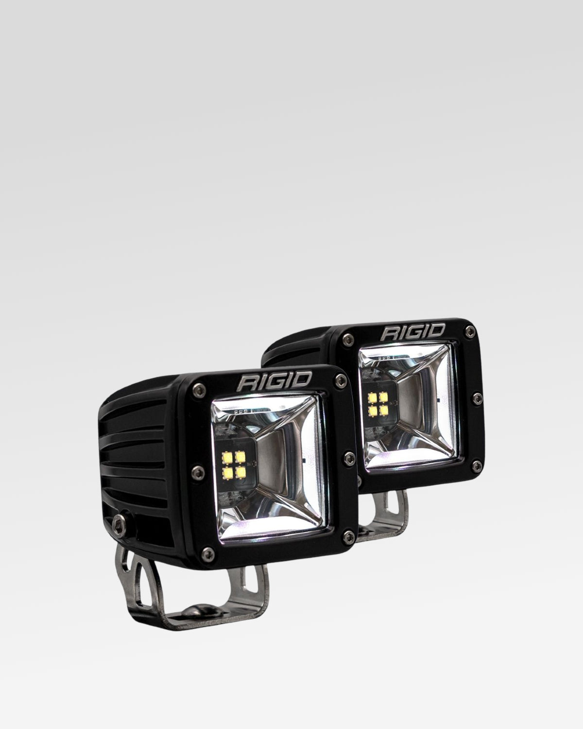 Rigid Industries Radiance LED Light Pods with Scene Beam Pattern, Clear Lens, and 7-Color Selectable Backlight - Pair