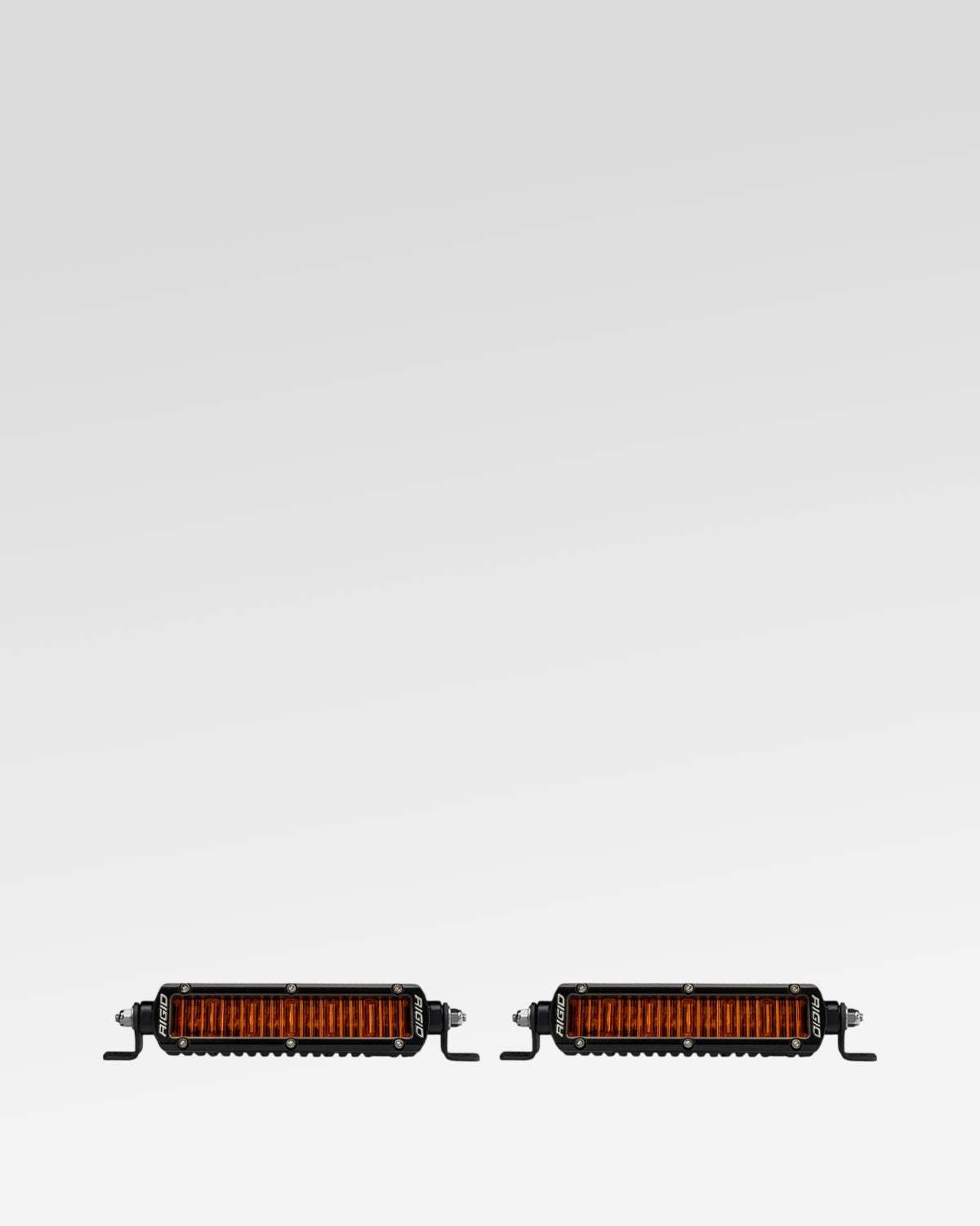 Rigid Industries SR-Series SAE 6 in LED Light Bars with SAE Fog Beam Pattern and Amber Lens - Pair