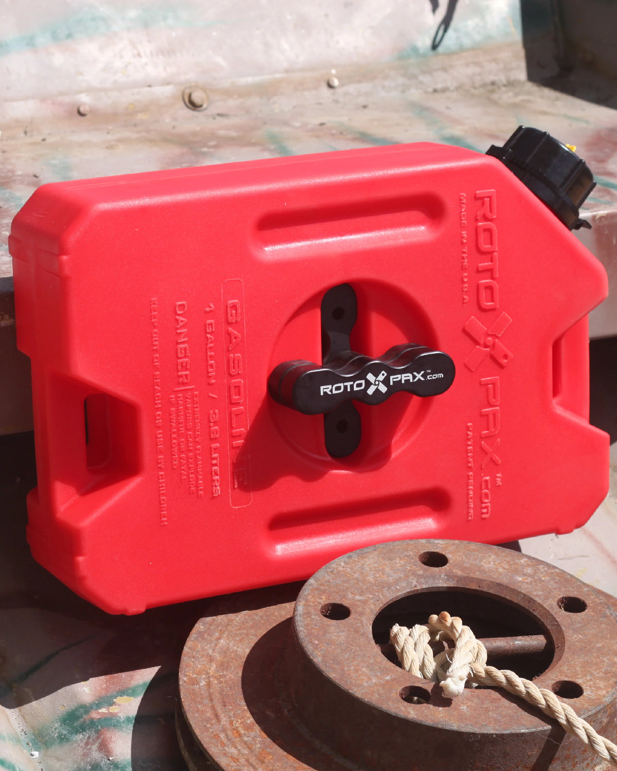 RotopaX 1 gal Gasoline Fuel Container in Red