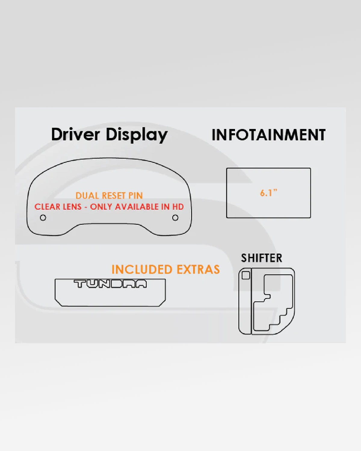 Screen ProTech 6.1" Infotainment Screen, Instrument Panel, & Surface Protection Kit for 2.5-Gen Tundra (2014–2021)