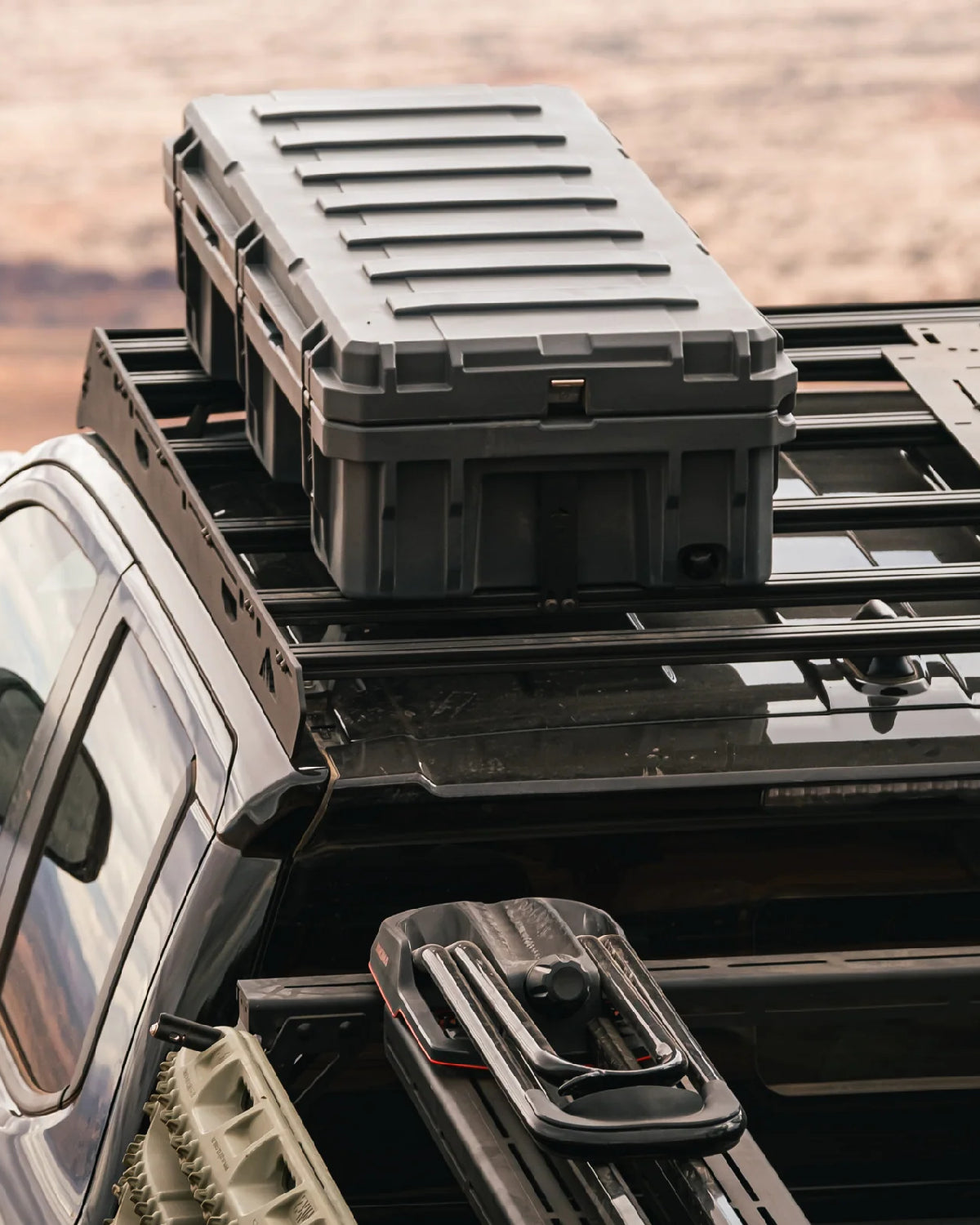 Sherpa Equipment Co. Peak Series Rainier Roof Rack with 40 in Light Bar Cutout Fairing for 4th-Gen Tacoma Double Cab (2024–Present)