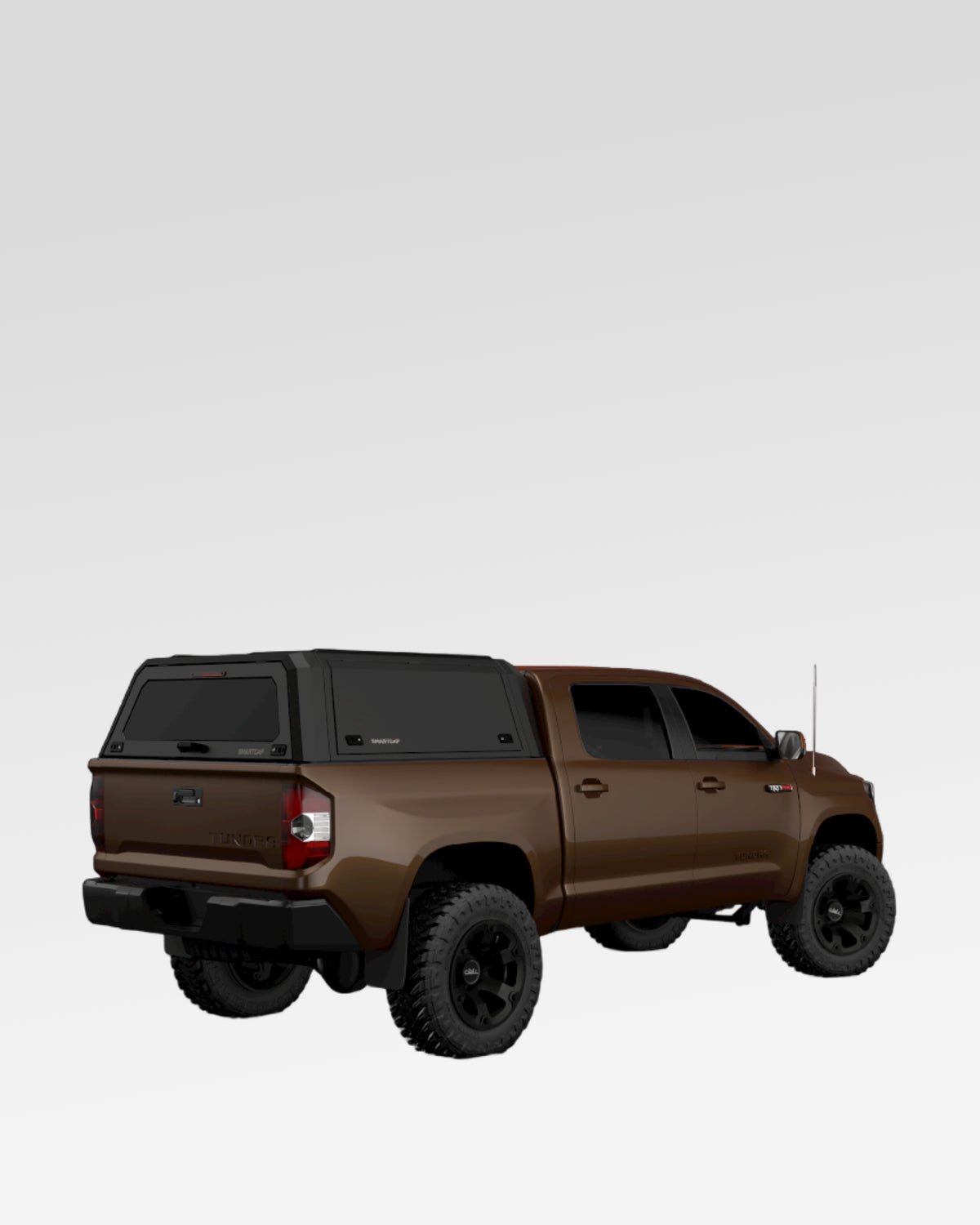 SmartCap Evo Adventure Truck Cap in Matte Black for Toyota Tundra with 5.5 ft Bed (2007–2021)