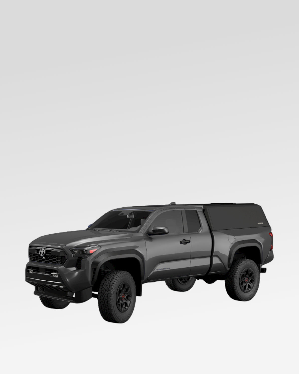 SmartCap Evo Hatchback Truck Cap in Matte Black for 4th-Gen Tacoma with 6 ft Bed (2024–Present)