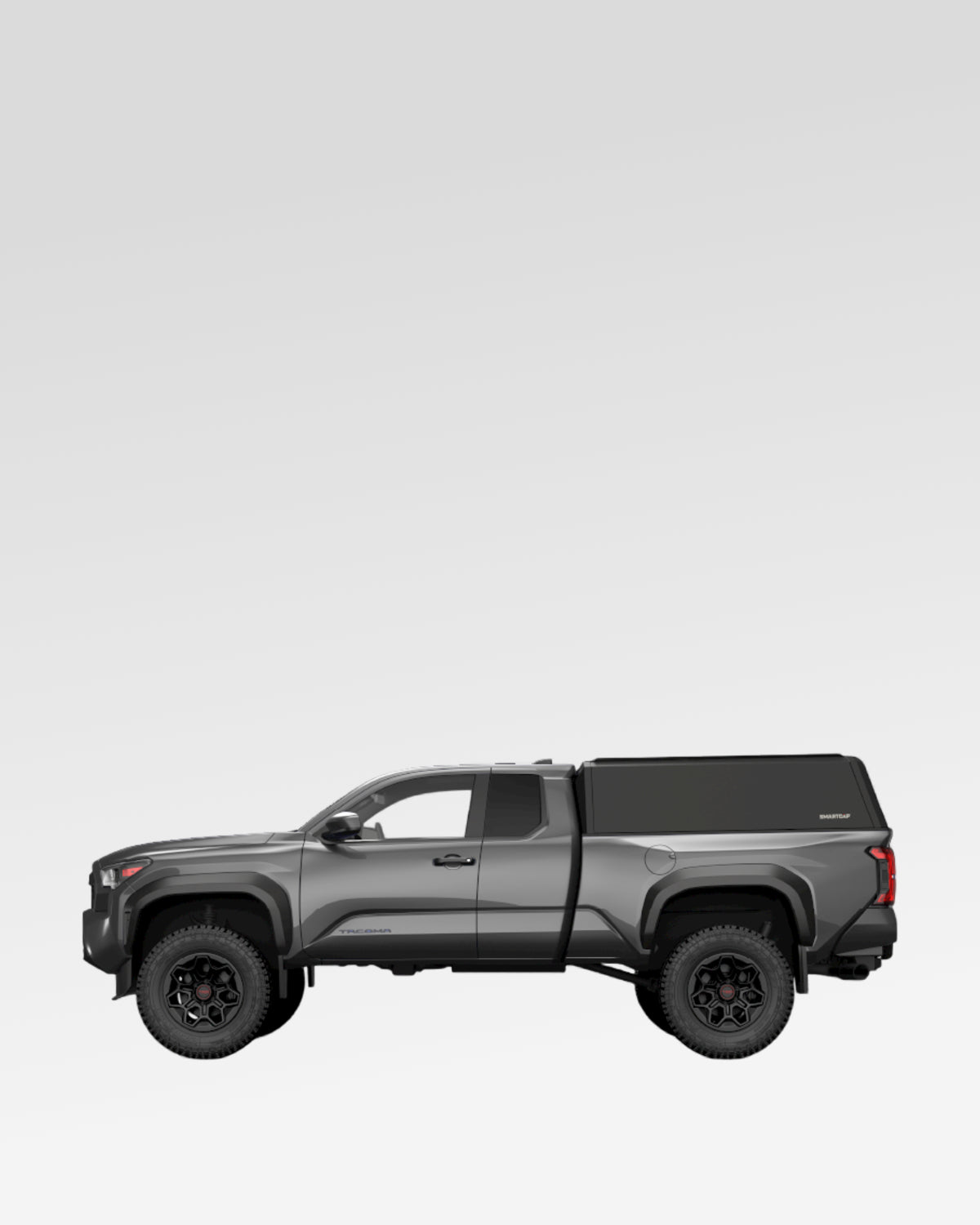 SmartCap Evo Hatchback Truck Cap in Matte Black for 4th-Gen Tacoma with 6 ft Bed (2024–Present)